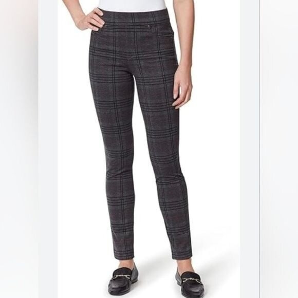 Per Se Tummy Control Leggings Womens Plaid Stretch  size Small - Picture 1 of 12